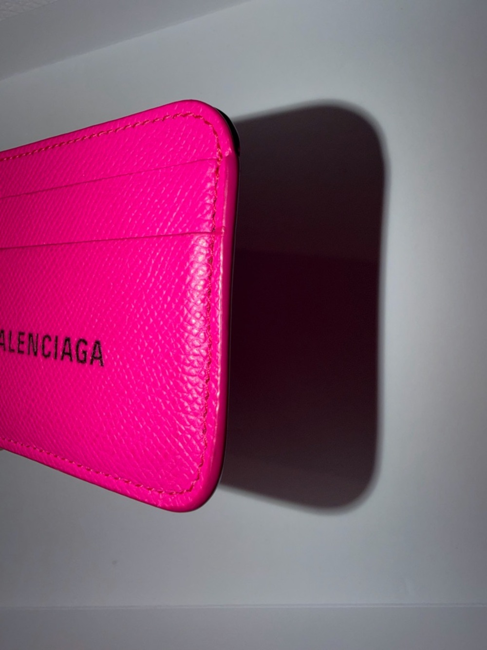 Balenciaga Hot Pink Leather Card Sleeve - Picture 6 of 9